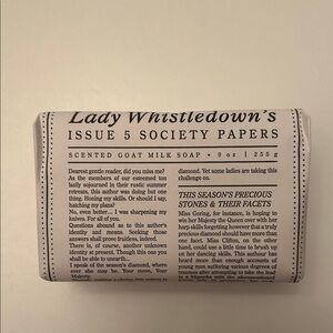 NEW NWT Issue 5 Lady Whistledown's Scented Goat Milk Soap 9 oz